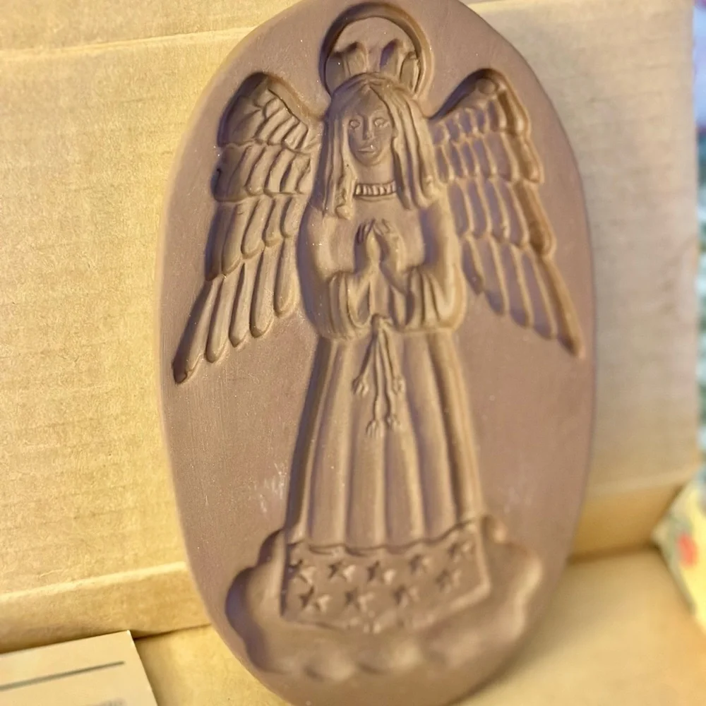 Retro Hartstone Angel Cookie Mold With Box and Recipe - Picture 4 of 9